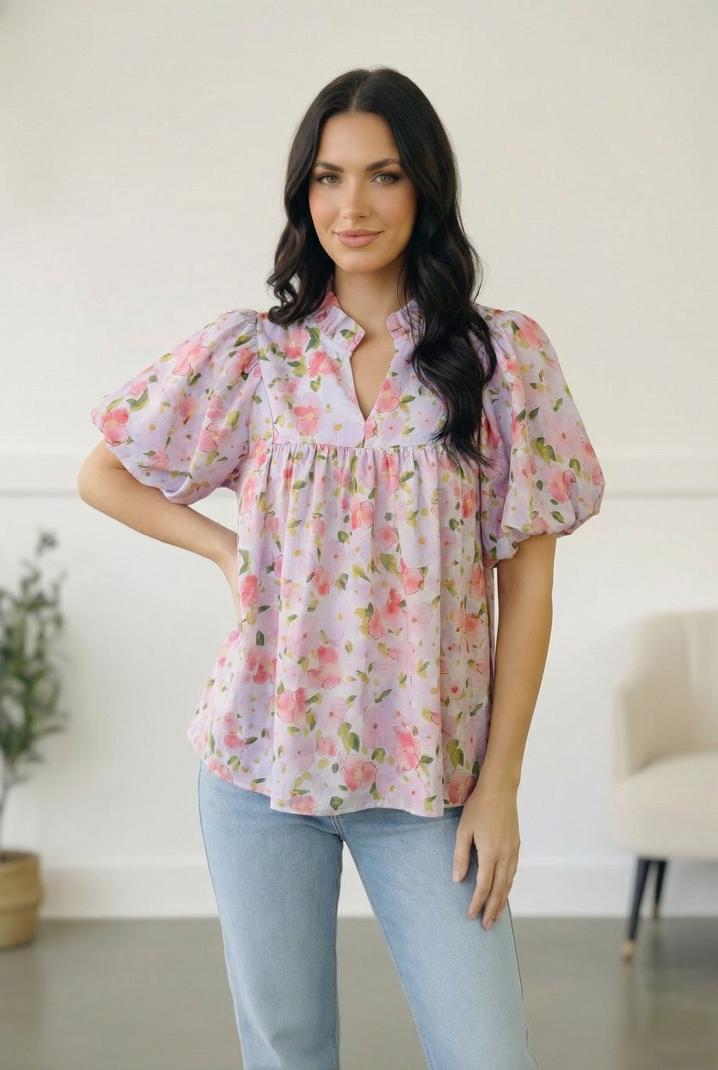Painted Blossoms Posey Top