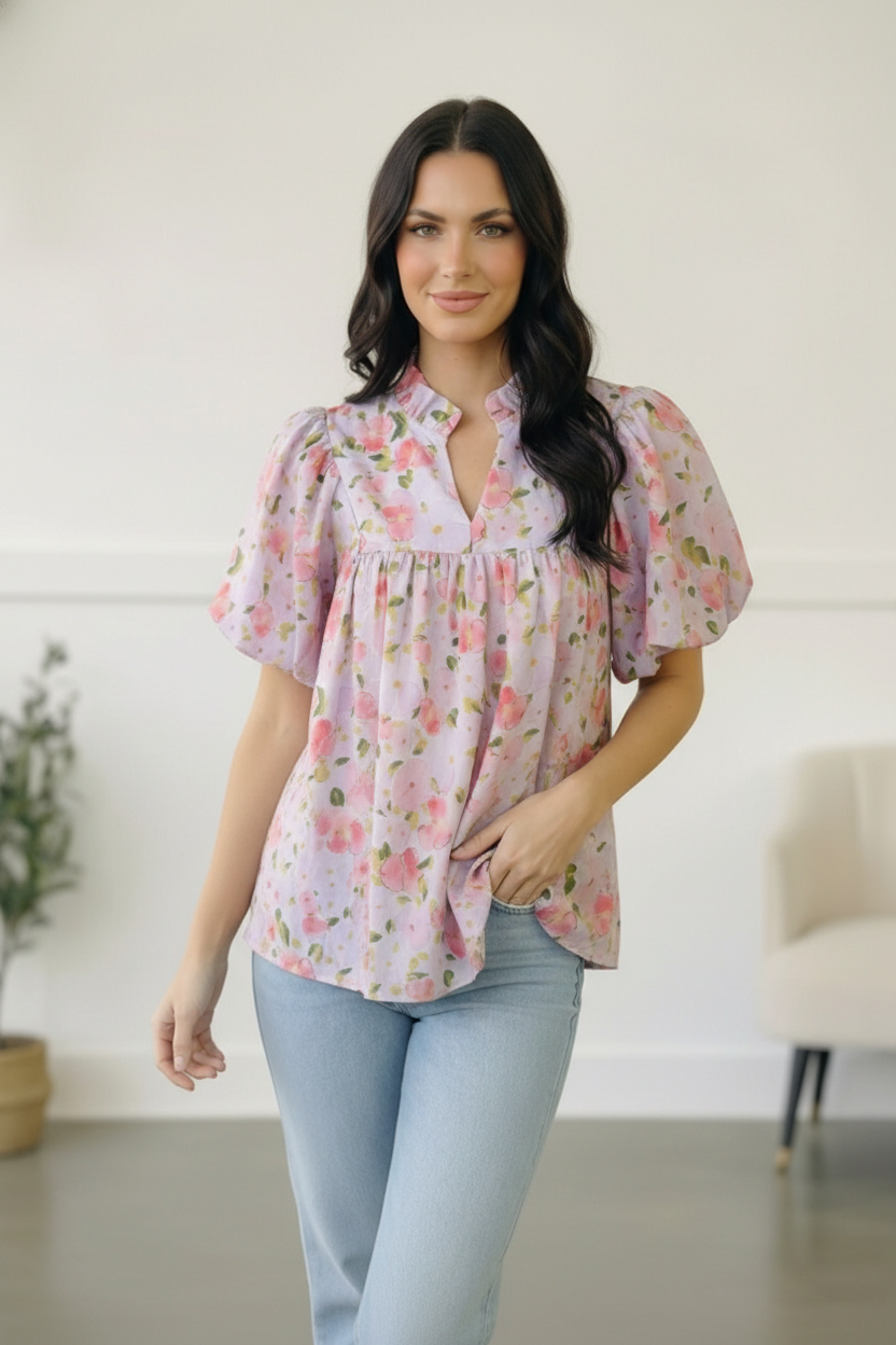 Painted Blossoms Posey Top
